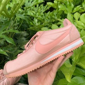 Nike Cortez Pearl Stardust Satin and Suede Sneakers